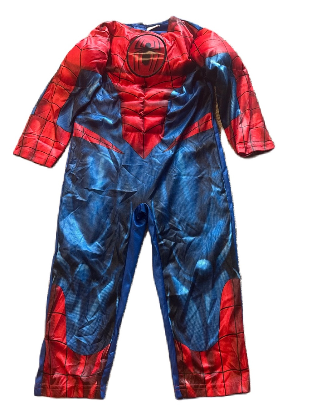 Spiderman Red Blue Muscle Chest Kids Superhero Costume Sz 3 4 Halloween Marvel